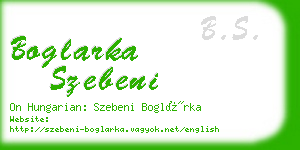 boglarka szebeni business card